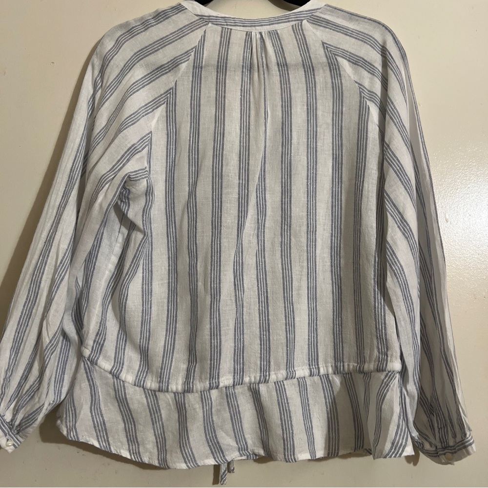 Rails Marti Cayman stripe medium boho peplum button down top - Picture 11 of 11